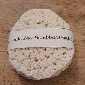 Handmade Cream Colored Face Scrubbies